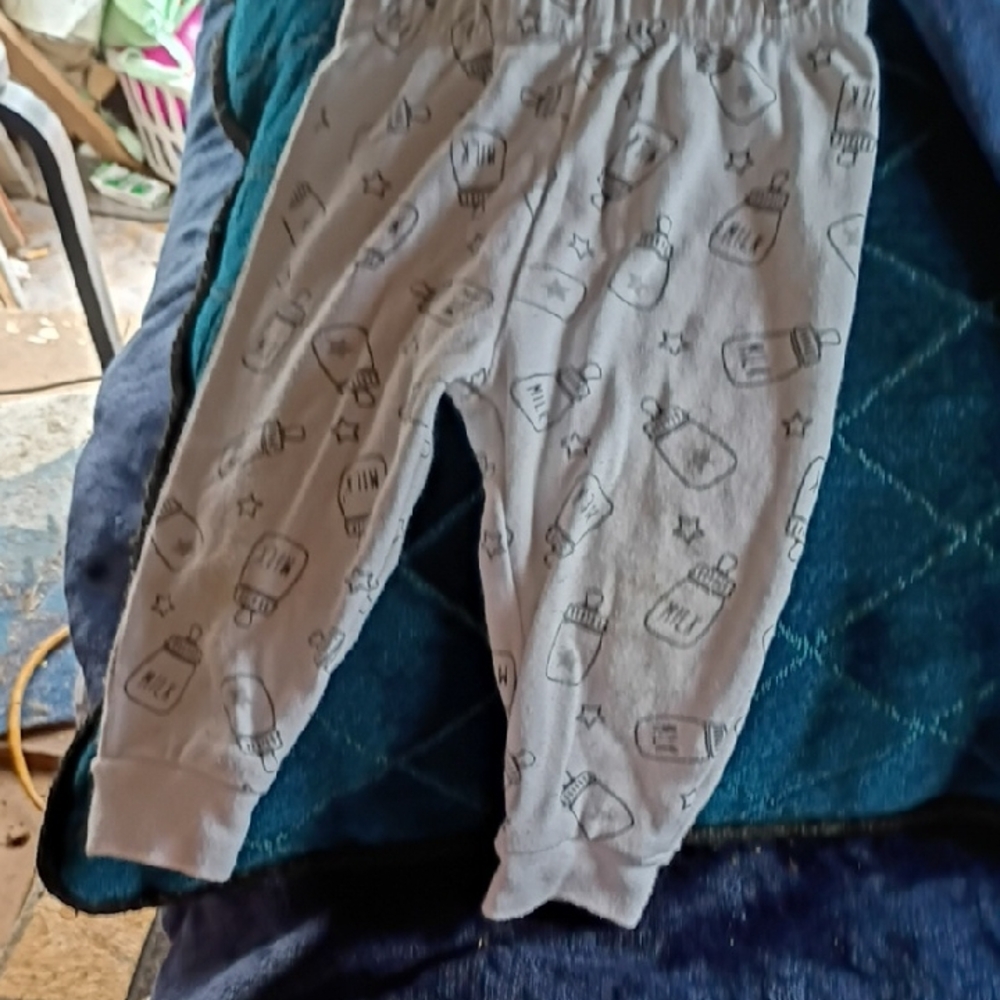 Others Follow Milk Bottle Print Kids Joggers - Gray
